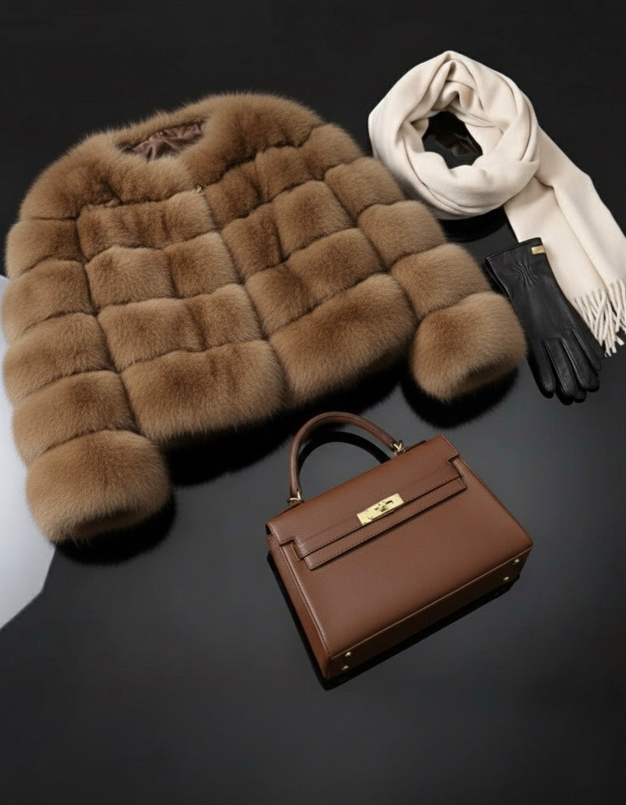 Manteau en Fourrure Renard - Élégance Hivernale